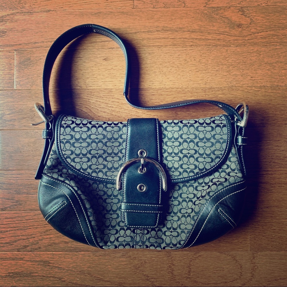 Coach Mini Black Baguette Bag